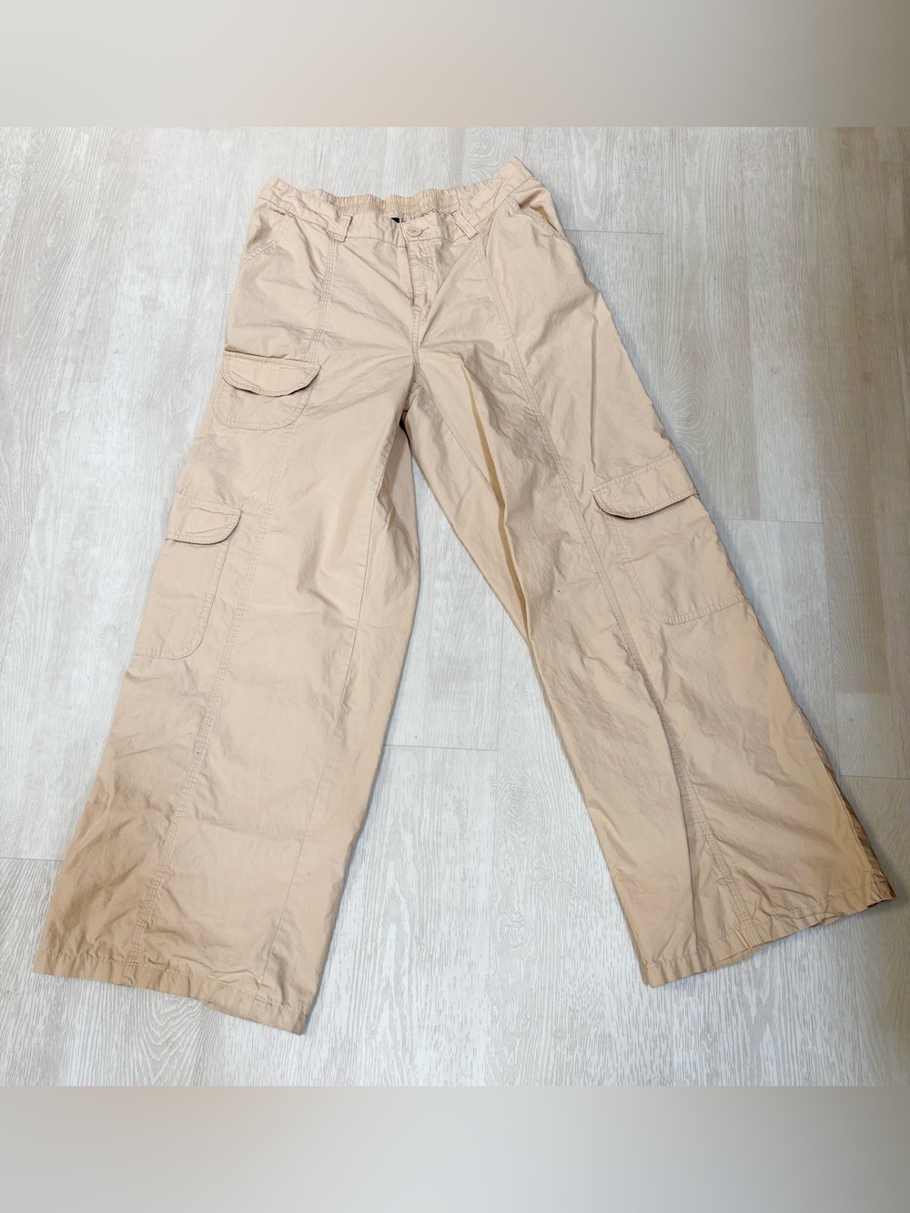 wild fable Beige Wide-Leg Cargo Pants